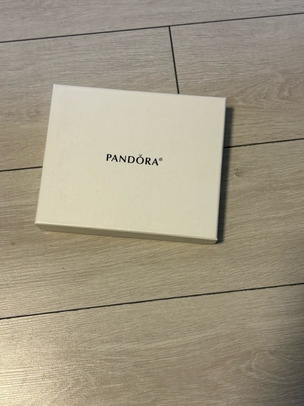 Pandora White Jewelry Box with Black Logo